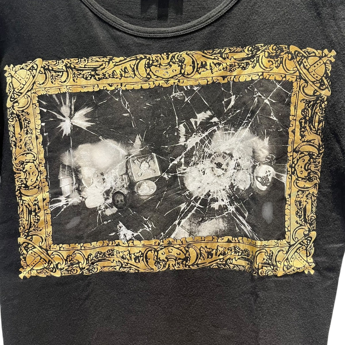 金色プリントデザインTシャツVW-LP-79739