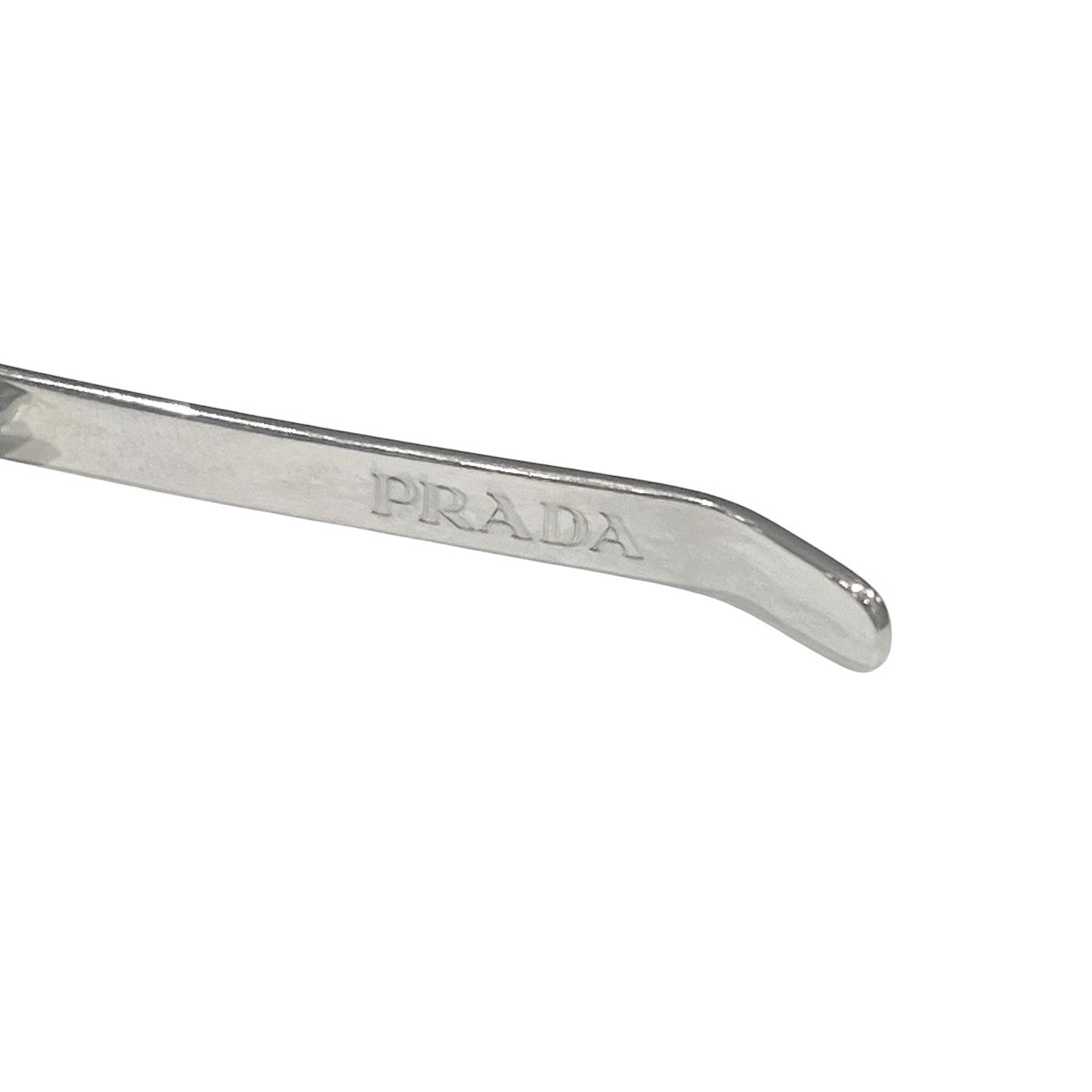 PRADA クリスタルラインストーン カチューシャ 三角ロゴ トライアングルプレート 1IH048 2CK4 古着・中古-7枚目のアイテム画像