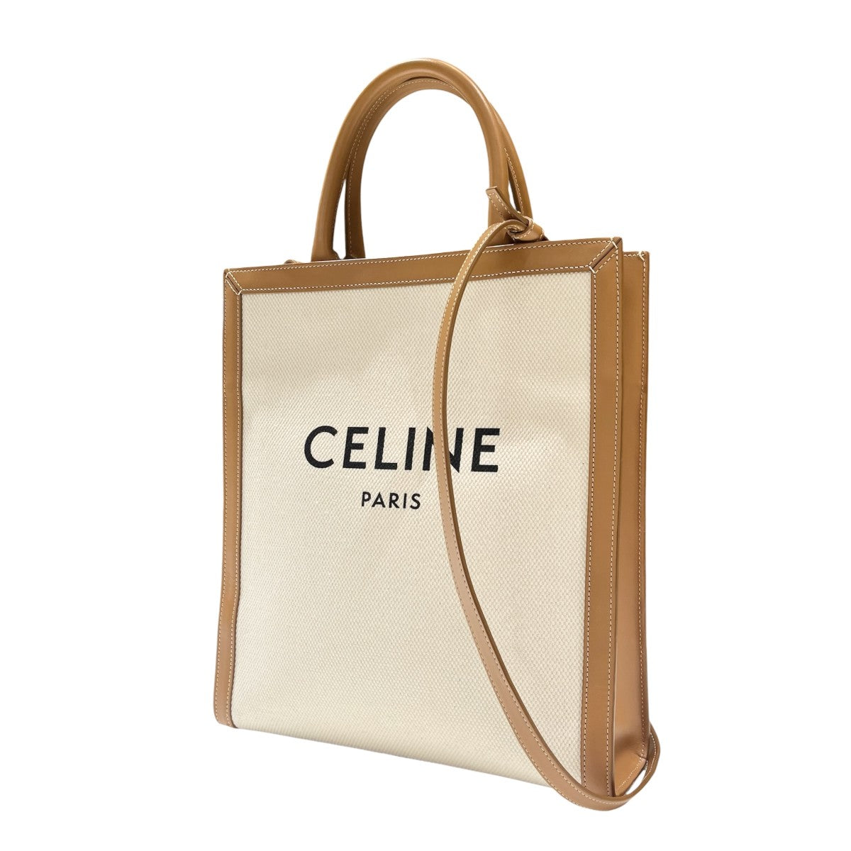 CELINE バーティカルカバ キャンバスロゴ 2WAY トートバッグ 古着・中古-1枚目のアイテム画像
