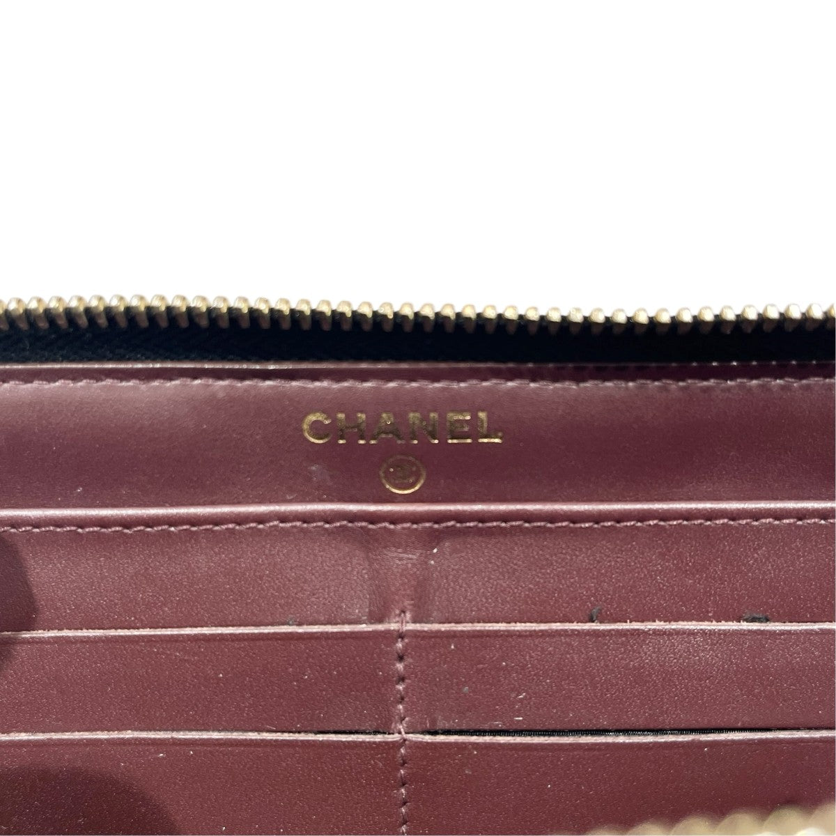 CHANEL マトラッセ ココマーク キャビアスキン ラウンドジップ ウォレット 長財布 古着・中古-8枚目のアイテム画像