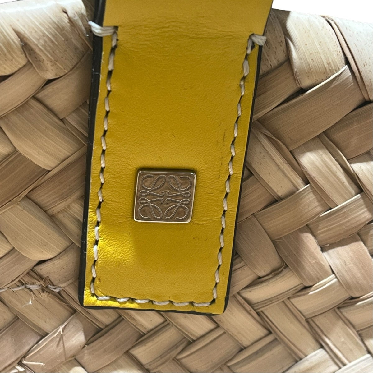 LOEWE(ロエベ) カゴバッグ バスケットスモール ベージュ×イエロー