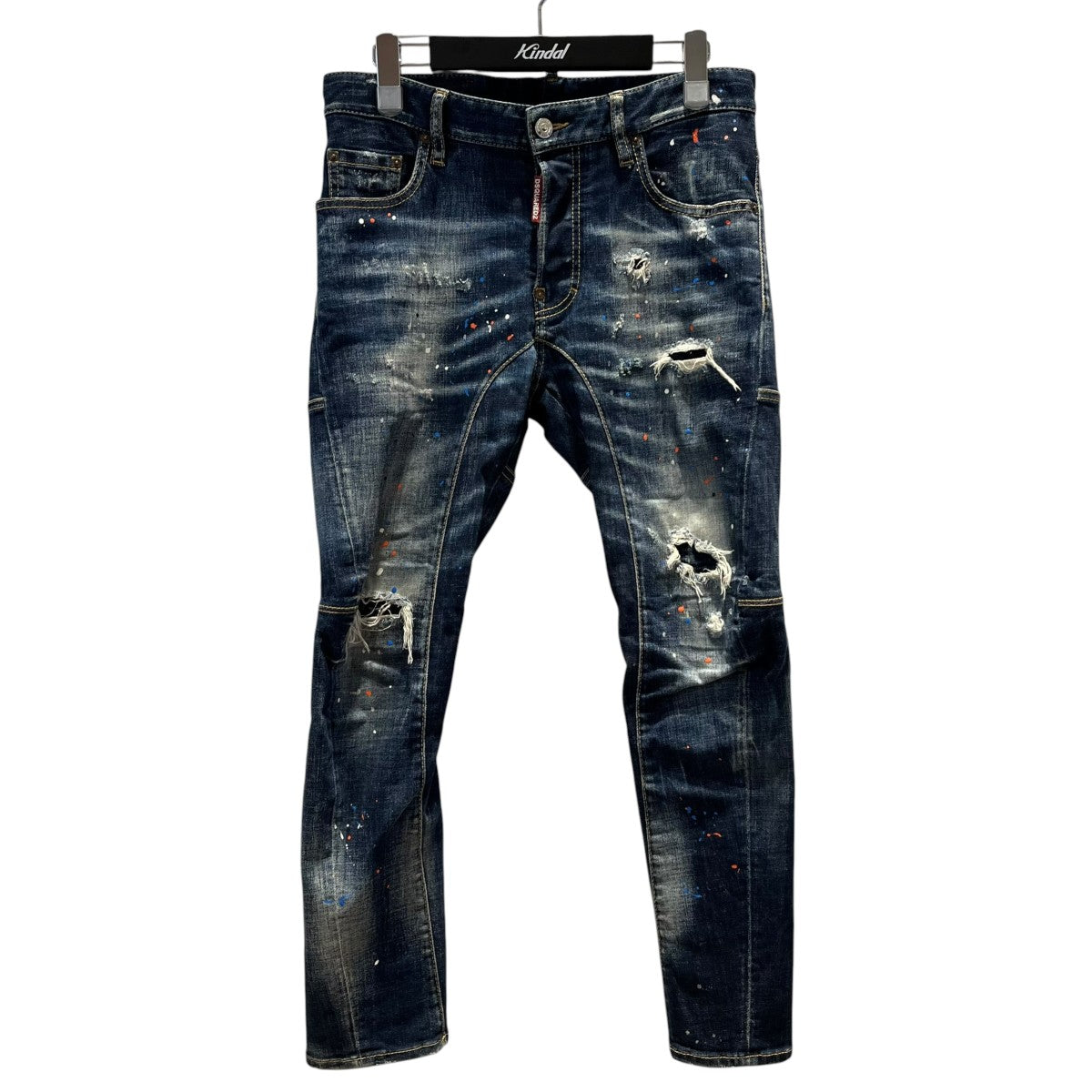Tidy Biker JeansペイントデニムパンツS74LB1113
