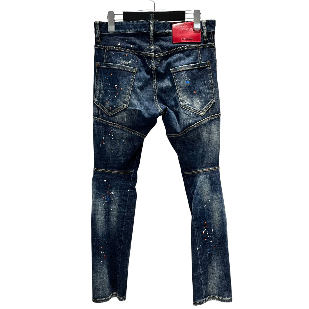 Tidy Biker JeansペイントデニムパンツS74LB1113