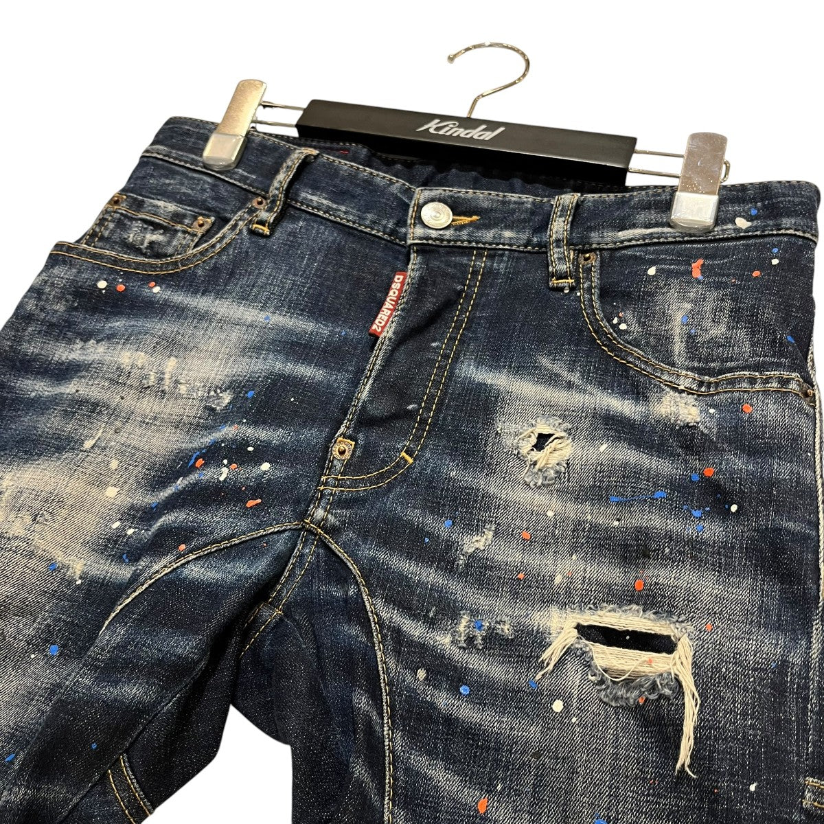 Tidy Biker JeansペイントデニムパンツS74LB1113