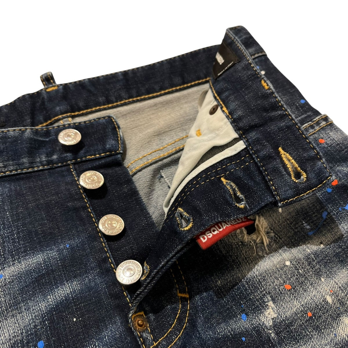 Tidy Biker JeansペイントデニムパンツS74LB1113