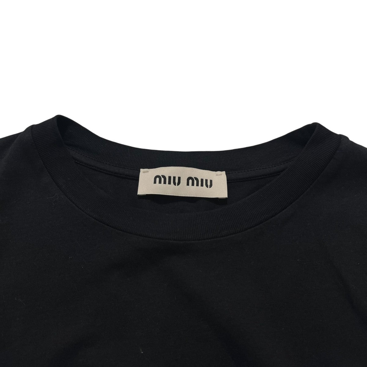 MIU MIU(ミュウミュウ) ノースリーブTシャツMJE15 MJE15 ブラック