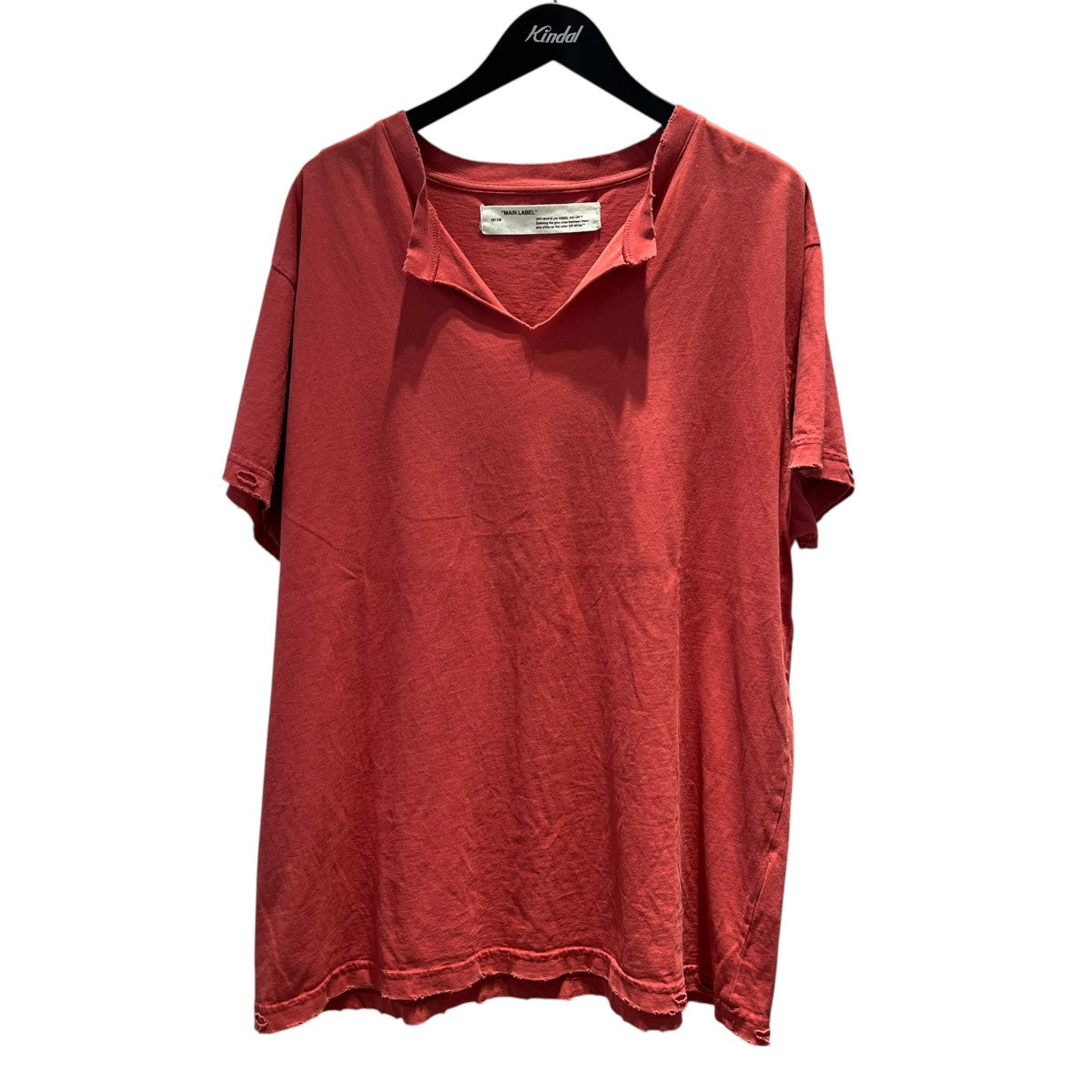 ダメージ加工スキッパーTシャツ
