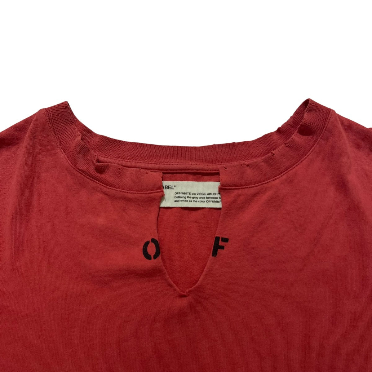 ダメージ加工スキッパーTシャツ