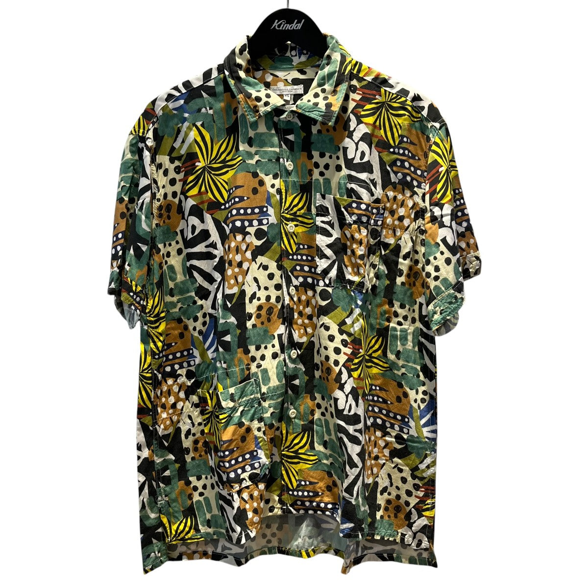 Camp Shirt - African Print Patchwork半袖シャツ