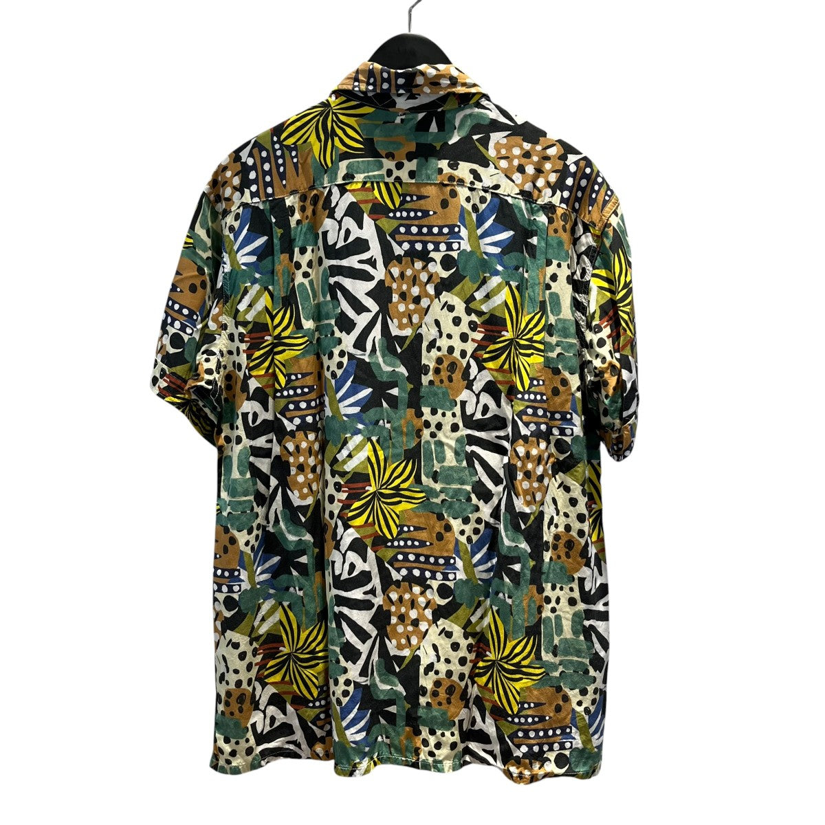Camp Shirt - African Print Patchwork半袖シャツ