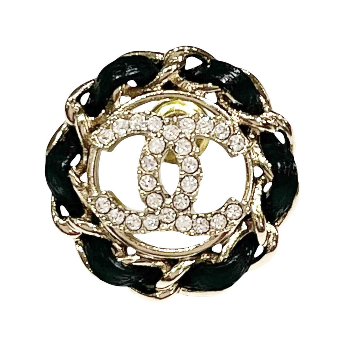CHANEL ココマーク・ラインストーン チェーントリミング ピアス AB8297 古着・中古-3枚目のアイテム画像