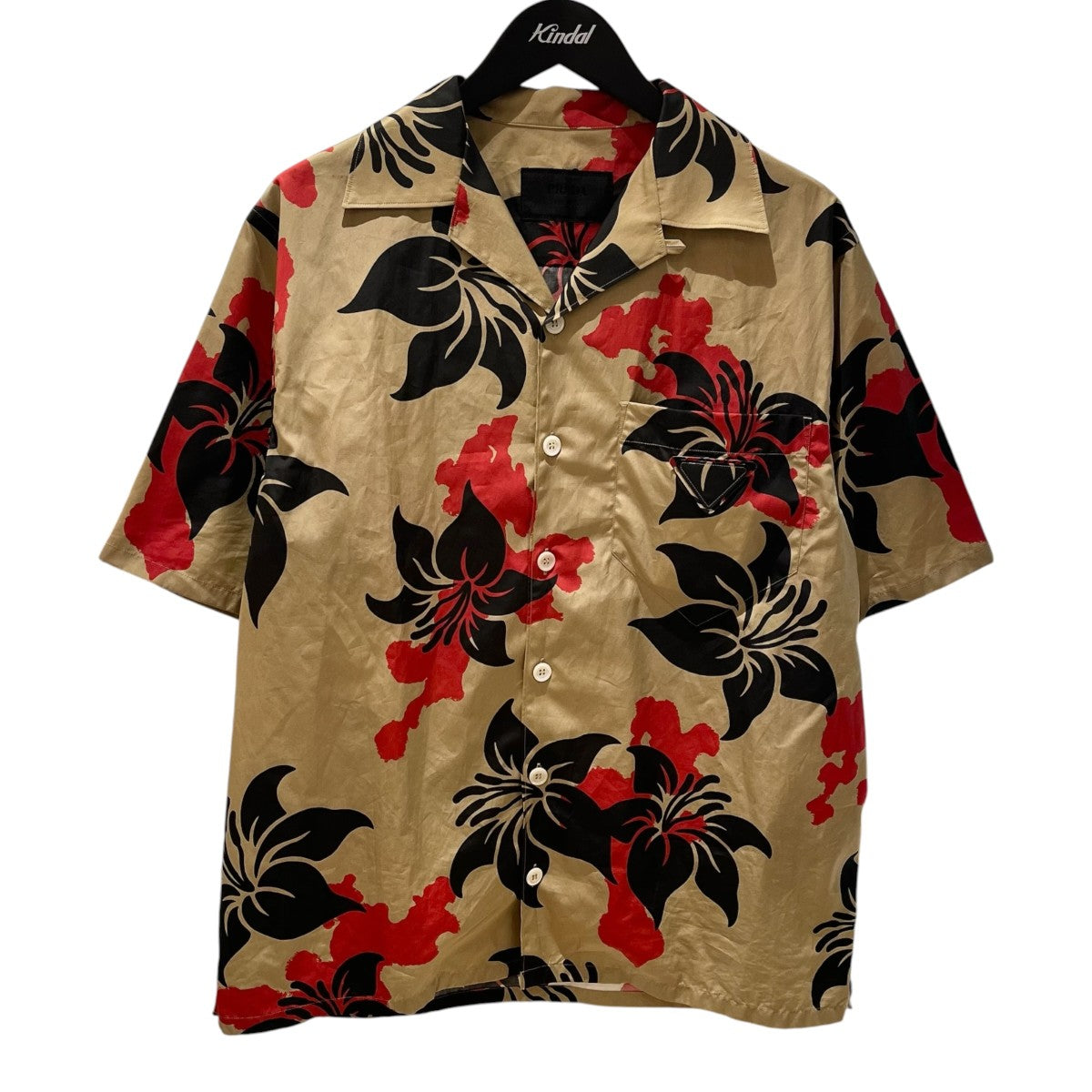 PRADA 総柄オープンカラーシャツUCS414 古着・中古-1枚目のアイテム画像