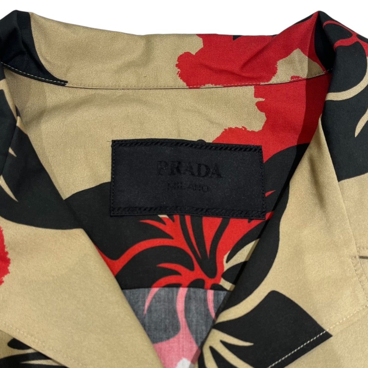 PRADA 総柄オープンカラーシャツUCS414 古着・中古-3枚目のアイテム画像