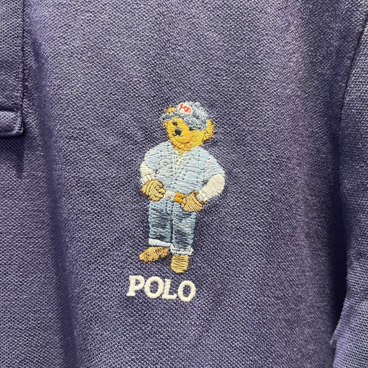 ベア刺繍ポロシャツ