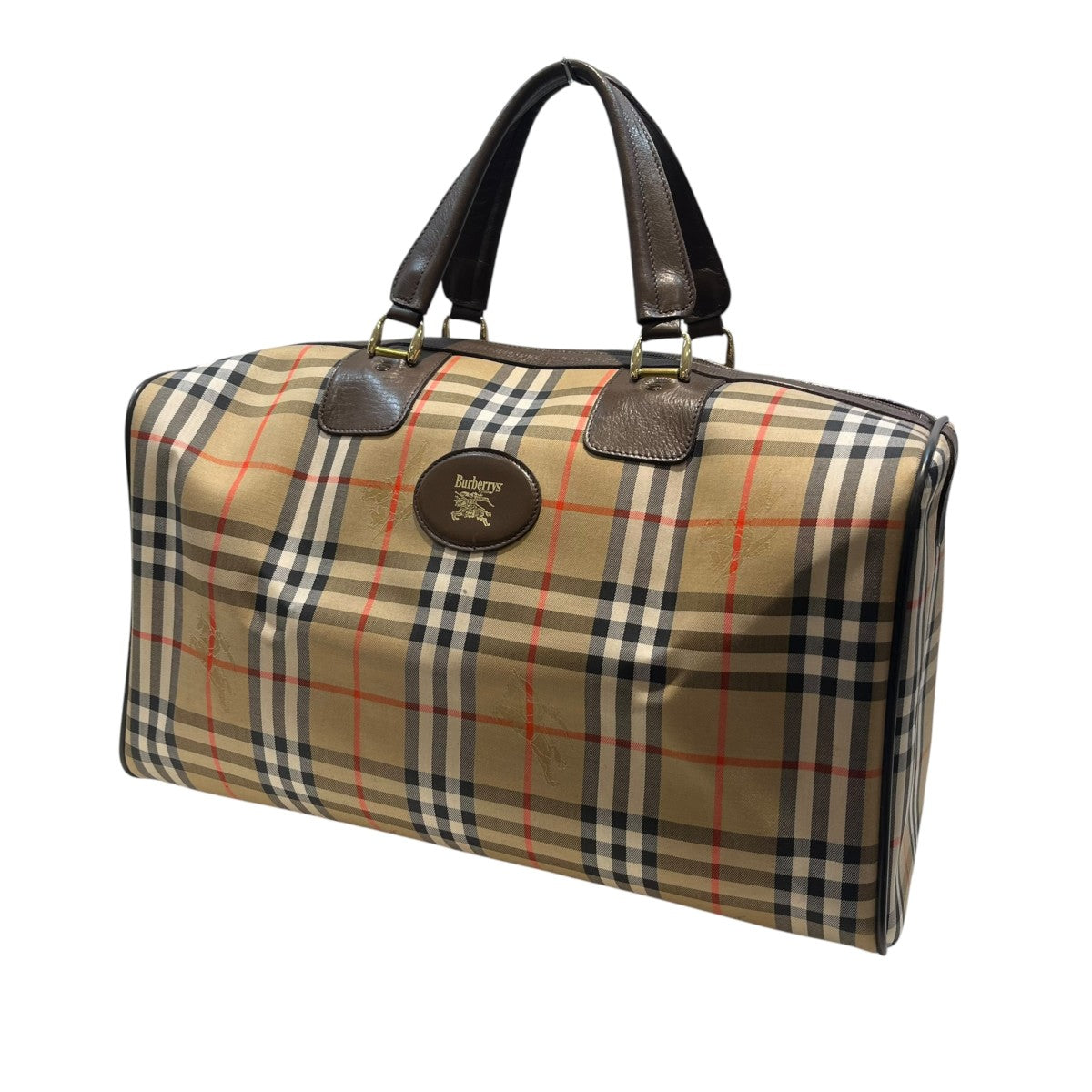 BURBERRY チェックボストンバッグ 古着・中古-1枚目のアイテム画像