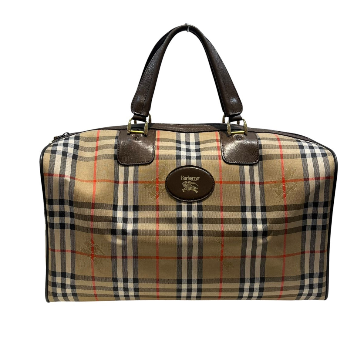 BURBERRY チェックボストンバッグ 古着・中古-2枚目のアイテム画像
