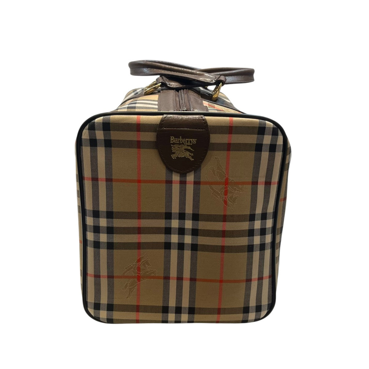 BURBERRY チェックボストンバッグ 古着・中古-4枚目のアイテム画像
