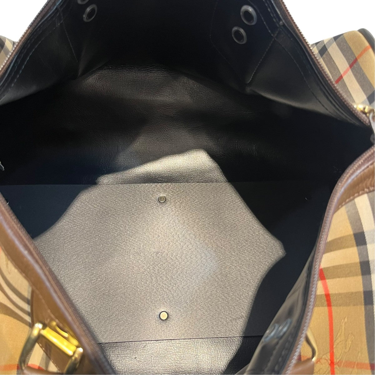 BURBERRY チェックボストンバッグ 古着・中古-6枚目のアイテム画像