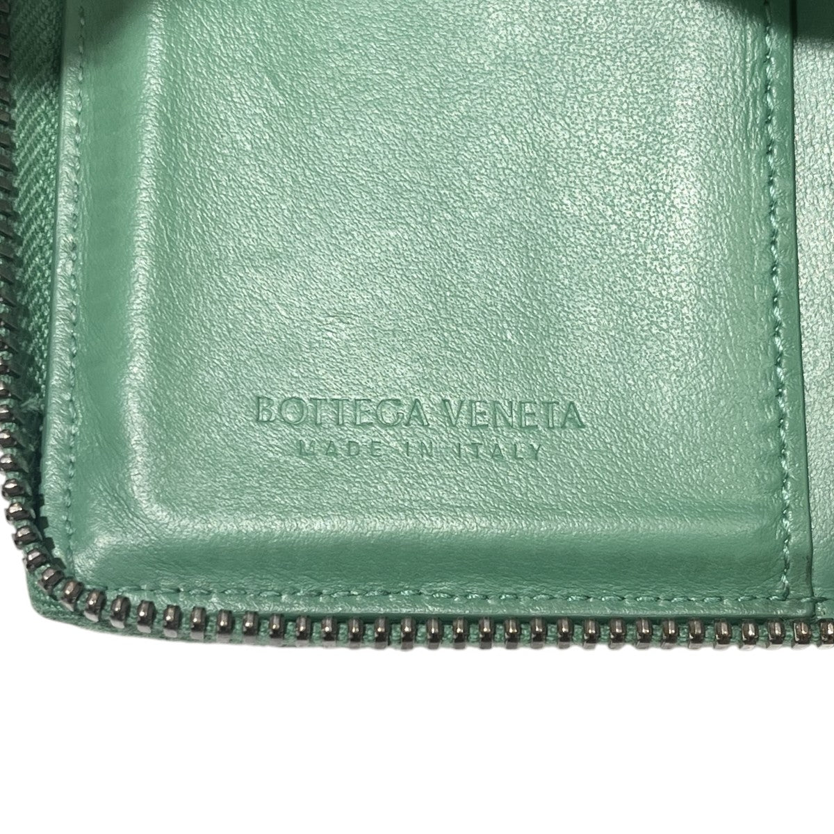 BOTTEGA VENETA マキシイントレチャート カセット ラウンドジップ レザーウォレット 2つ折り 財布 古着・中古-10枚目のアイテム画像