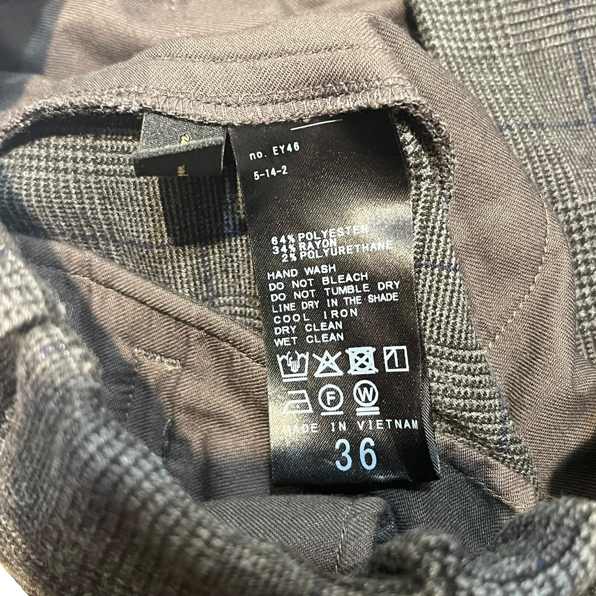 グレンチェック起毛タックストレートパンツスラックス25030200835040
