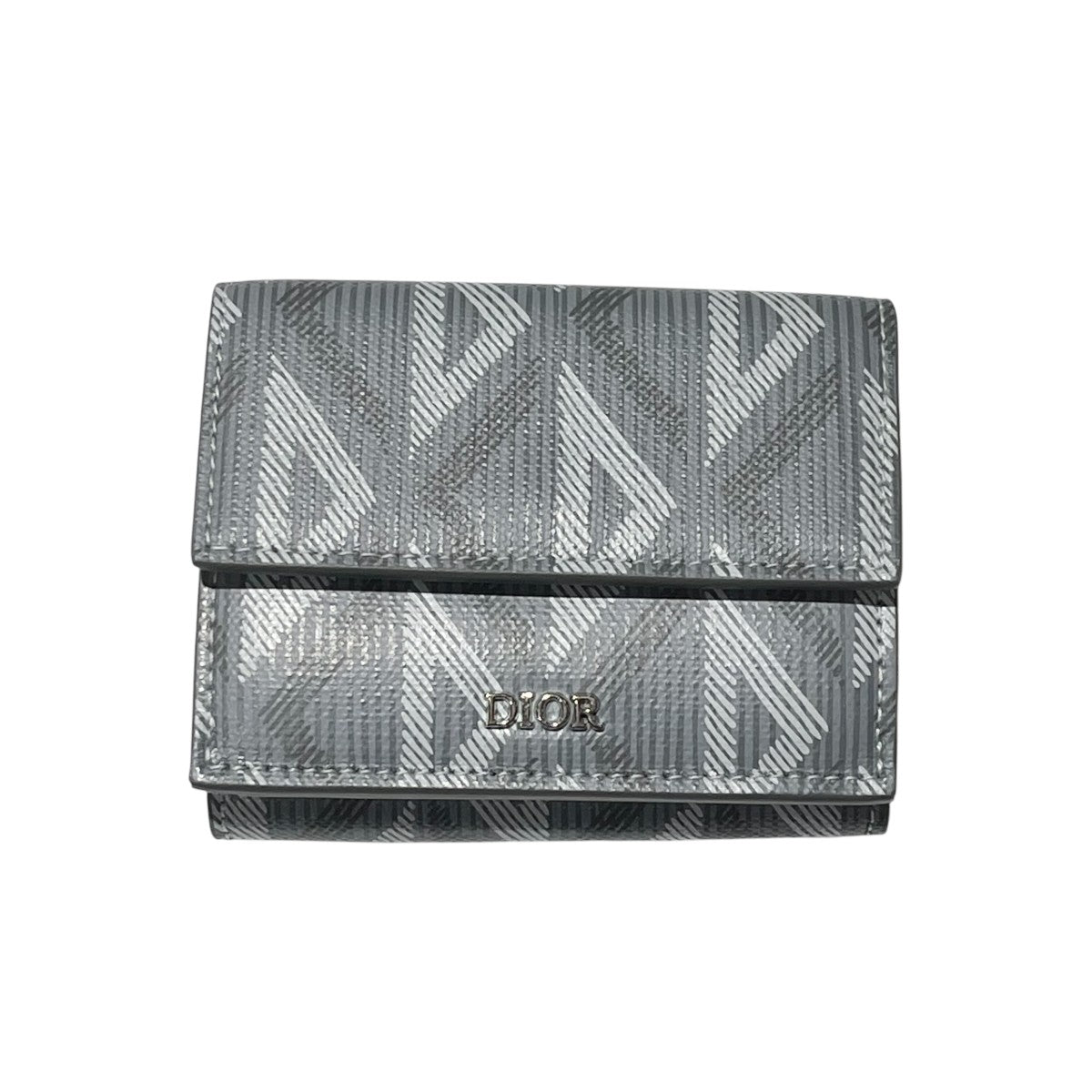 DIOR CD ダイヤモンド レザー コンパクトウォレット 3つ折り財布 古着・中古-3枚目のアイテム画像