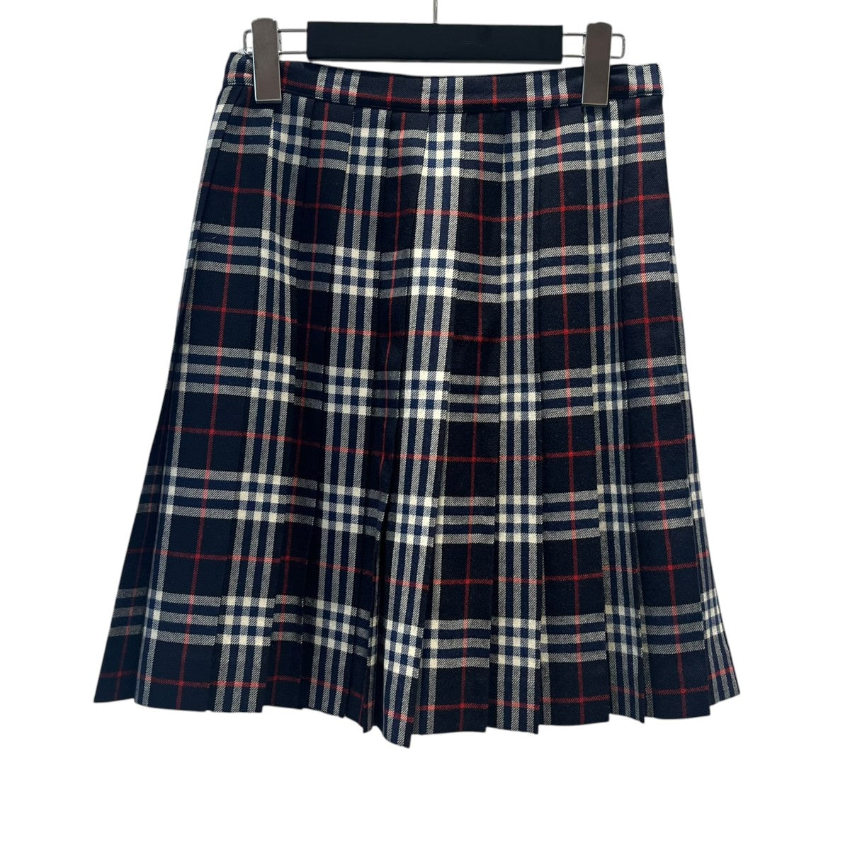 BURBERRY ネイビースカート 古着・中古-2枚目のアイテム画像