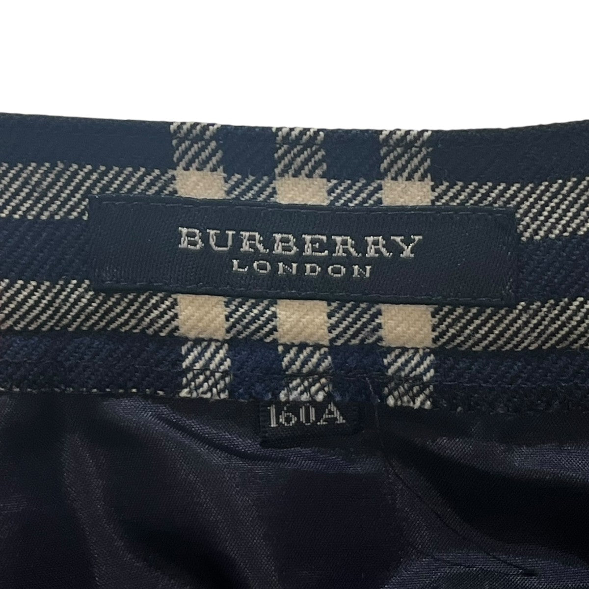 BURBERRY ネイビースカート 古着・中古-6枚目のアイテム画像