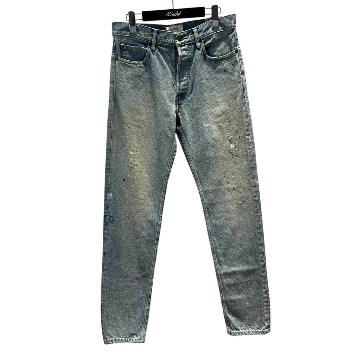 SIGNATURE SLIM DENIM VTGペイント・ダメージ加工デニムパンツ