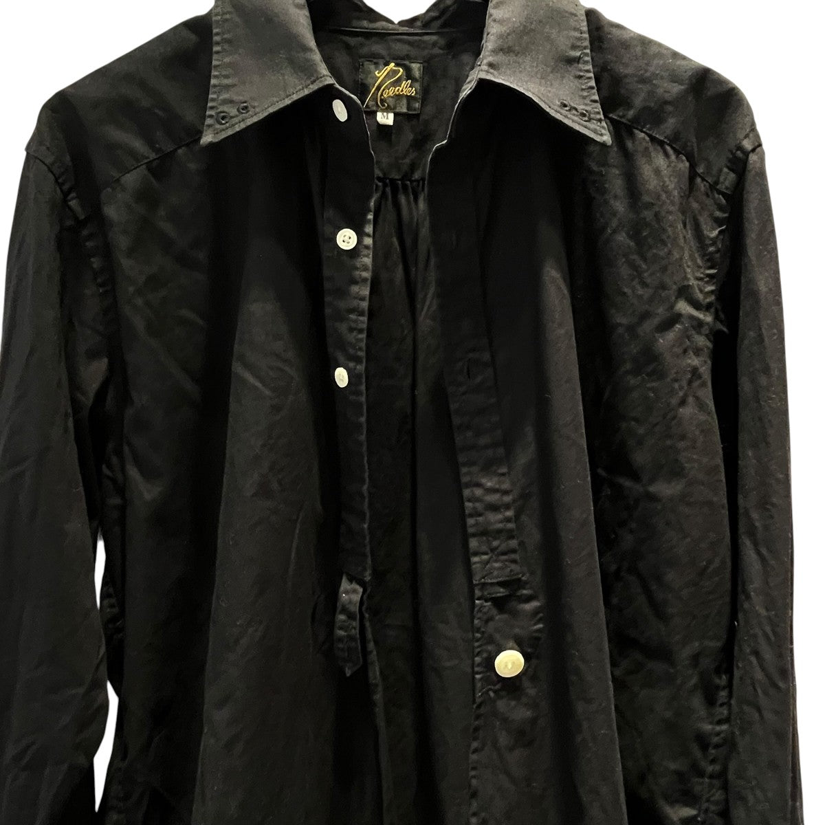 Needles Pinhole Regular Collar EDW Shirt無地長袖シャツLQ205 古着・中古-3枚目のアイテム画像