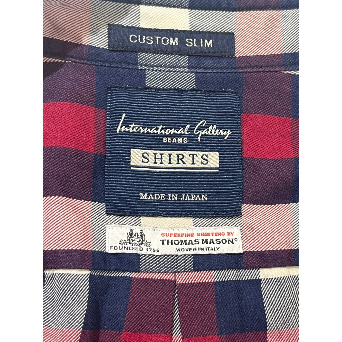 International Gallery BEAMSチェックシャツ 古着・中古-3枚目のアイテム画像