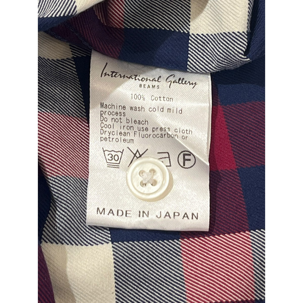 International Gallery BEAMSチェックシャツ 古着・中古-4枚目のアイテム画像