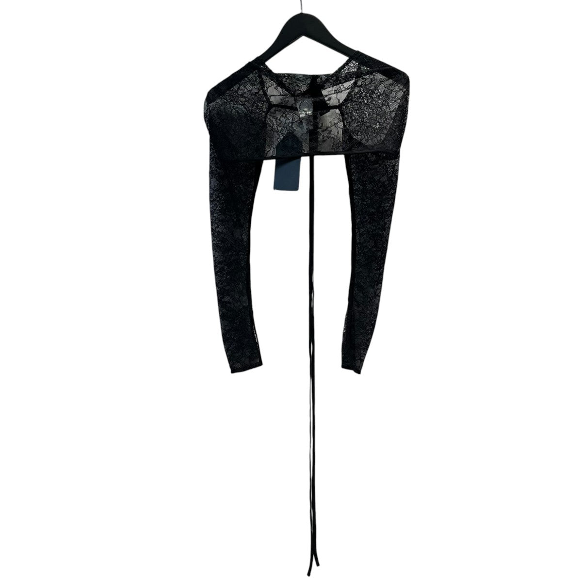 FLOWER LACE+SIGLE JERSEY SLEEVE SLIT BOLEROボレロLK-T08-830-1