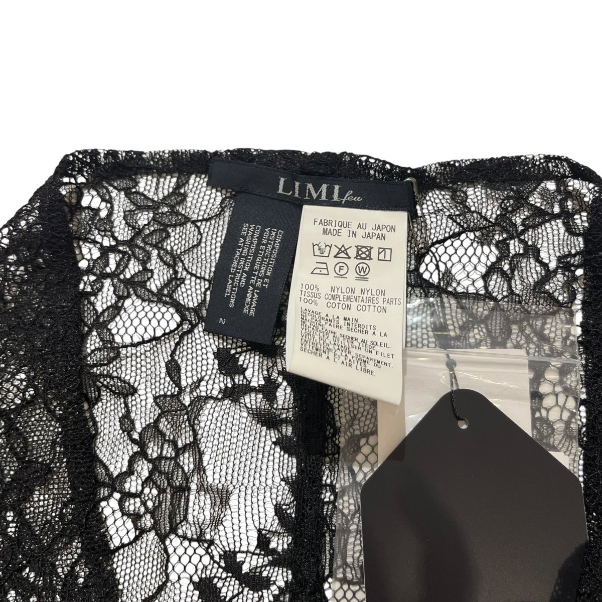 FLOWER LACE+SIGLE JERSEY SLEEVE SLIT BOLEROボレロLK-T08-830-1