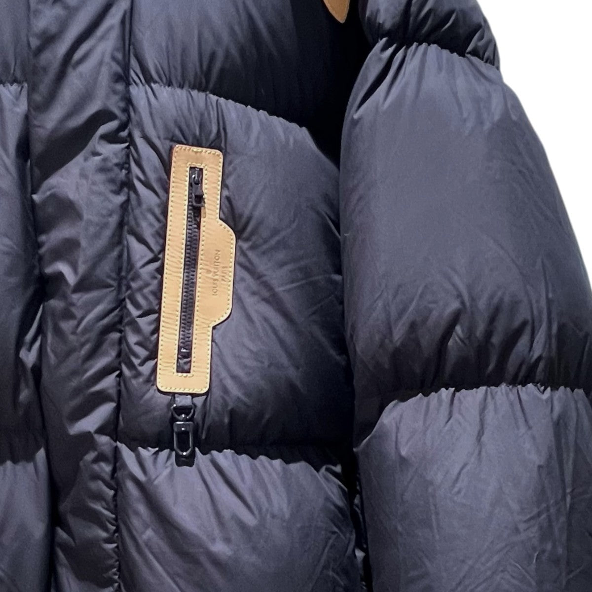 19AW Leather Trim Hooded Puffer Jacket レザートリム パファー ダウンジャケット HHB40W