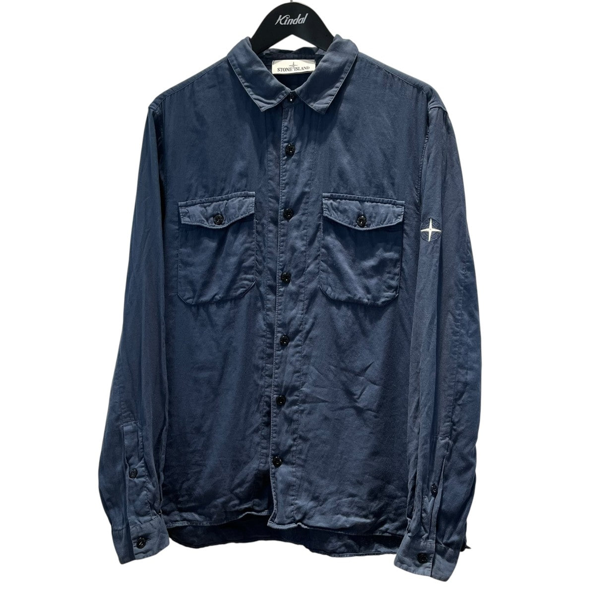 STONE ISLAND フラップポケット長袖ワークシャツ721512015 古着・中古-1枚目のアイテム画像
