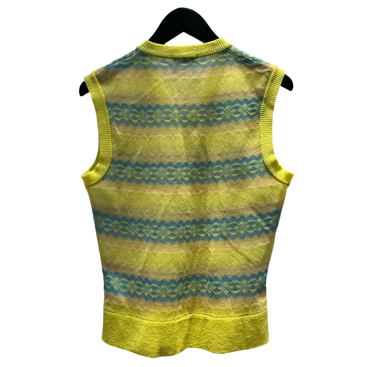 OUR LEGACY KIA KNITTED VESTフェアアイル柄VネックシアーニットベストM4213 古着・中古-2枚目のアイテム画像