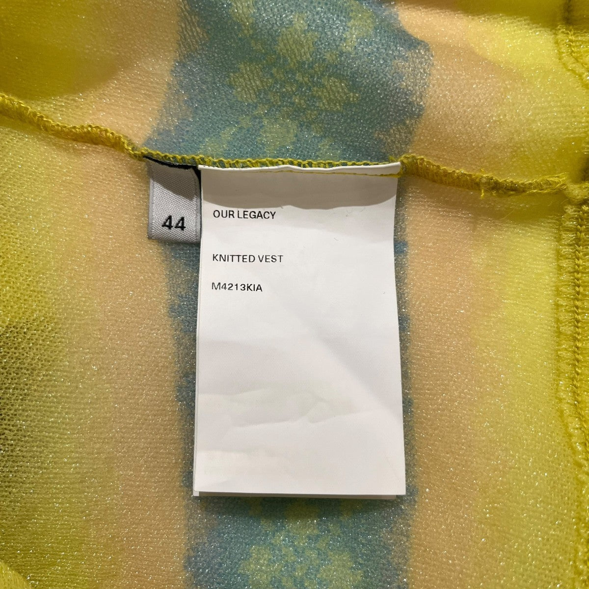 OUR LEGACY KIA KNITTED VESTフェアアイル柄VネックシアーニットベストM4213 古着・中古-5枚目のアイテム画像