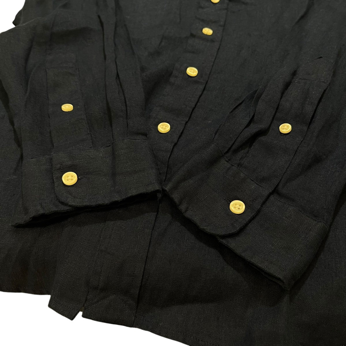 POLO RALPH LAUREN ポニー刺繍リネン長袖ボタンダウンシャツ 古着・中古-4枚目のアイテム画像