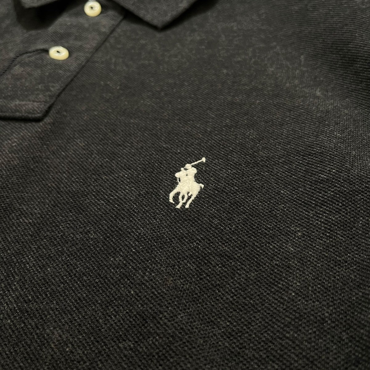 POLO RALPH LAUREN ポニー刺繍長袖ポロシャツ 古着・中古-3枚目のアイテム画像