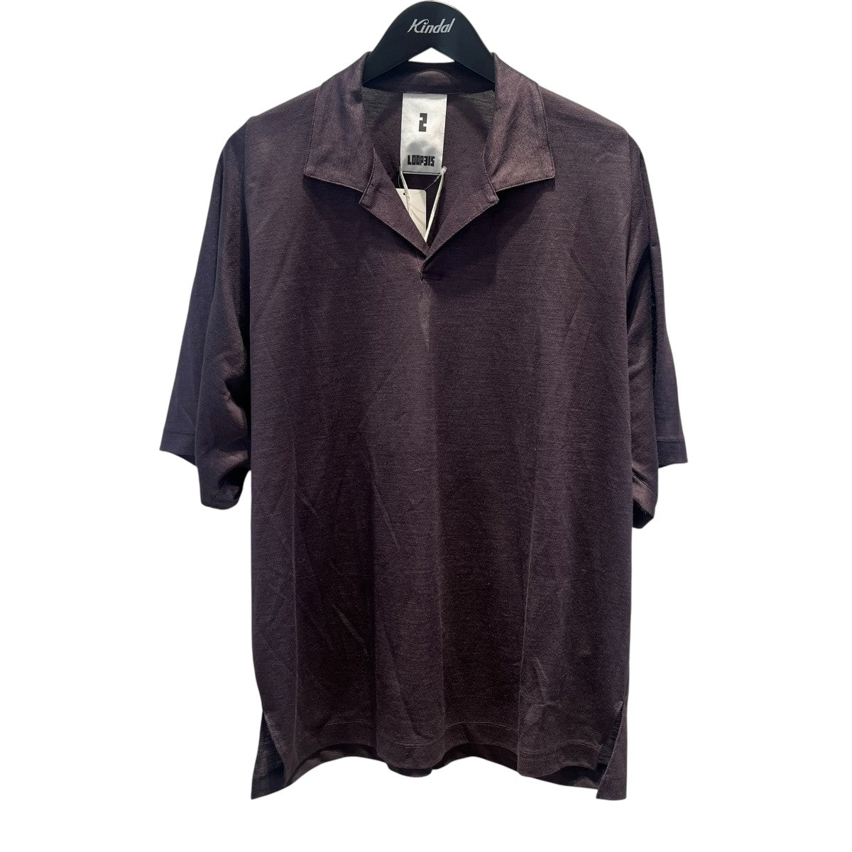 100％ RAMIE PIQUE POLO SHIRT無地ポロシャツ