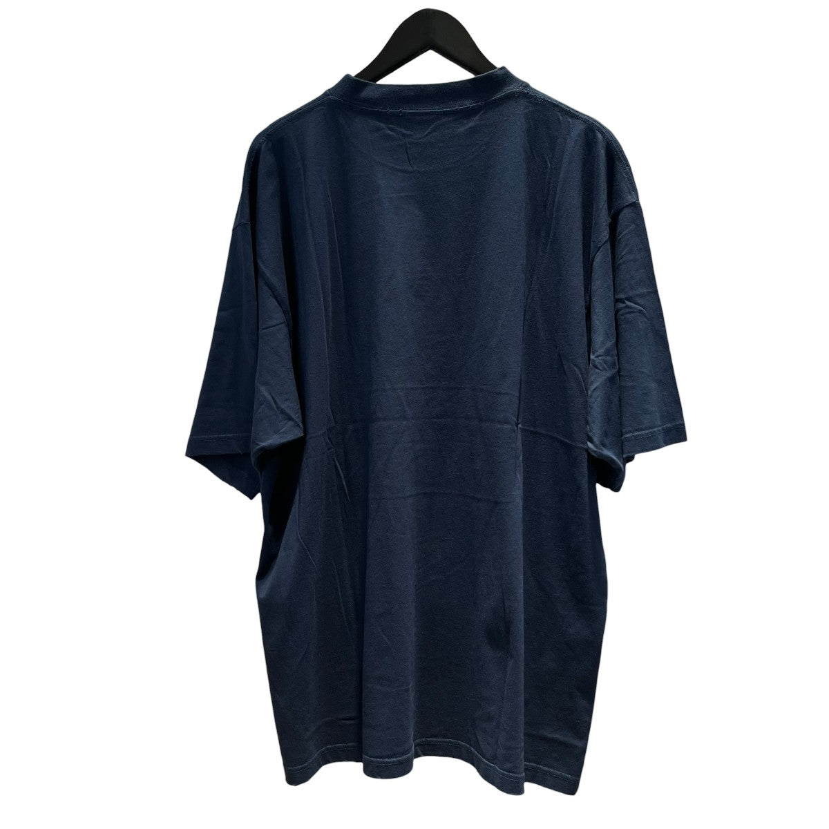 BB刺繍 ダメージ加工モックネック半袖Tシャツ764235