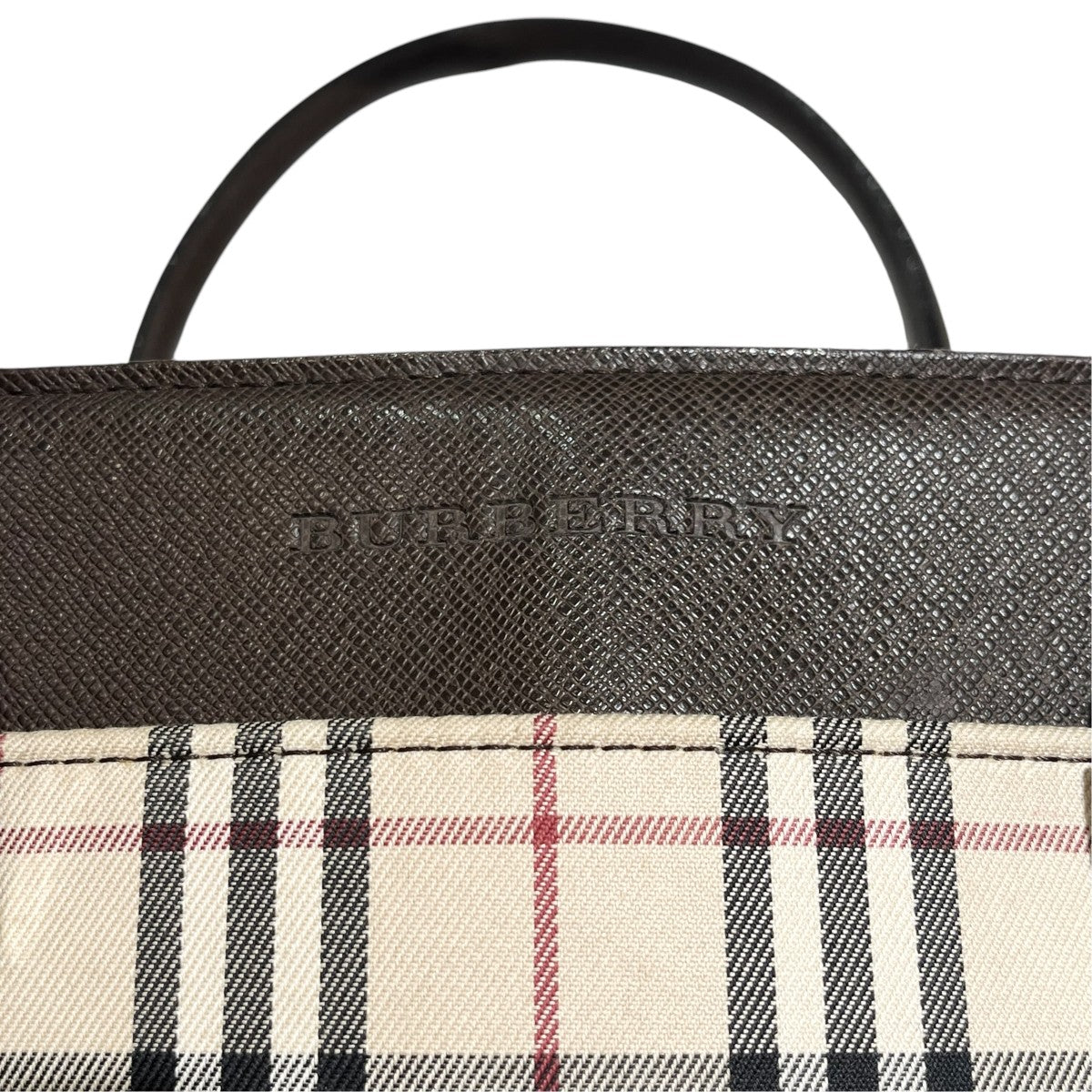 BURBERRY(バーバリー) ノバチェック ハンドバッグ - ベージュ｜【公式