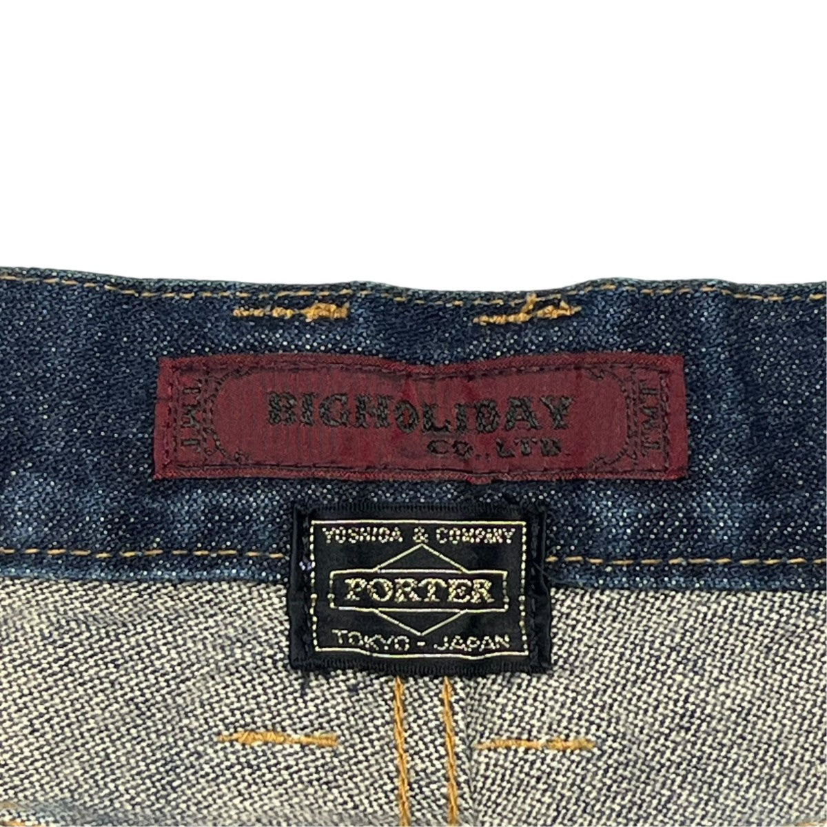 ダメージ加工ブッシュデニムパンツ