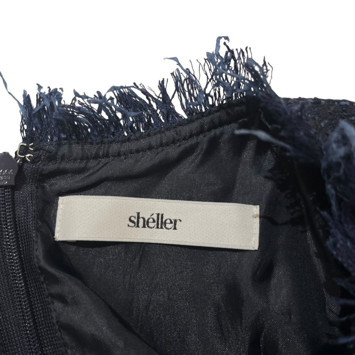 sheller ボックスプリーツツイードドレスSL172020404 古着・中古-5枚目のアイテム画像