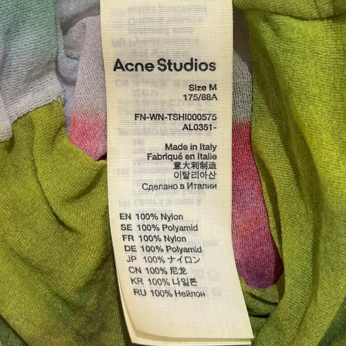 ACNE STUDIOS フラワー柄ハイネックシアーカットソーFN-WN-TSHI000575 古着・中古-4枚目のアイテム画像