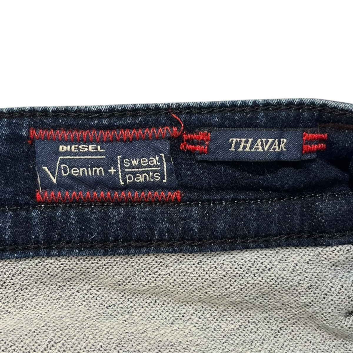 リペア加工スウェットデニムパンツTHAVAR