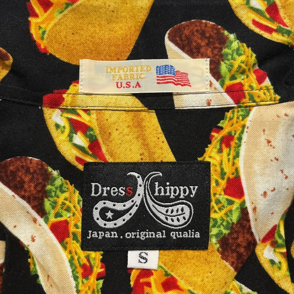 DRESS HIPPY タコスタコス総柄オープンカラーシャツTACOS USA S/S 古着・中古-3枚目のアイテム画像