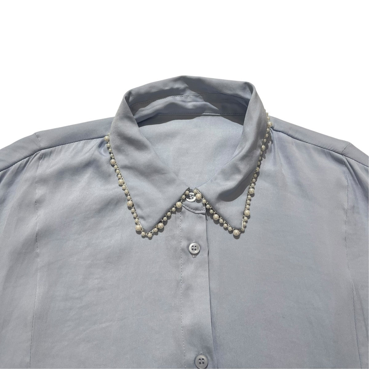 25AW パールモチーフペプラムシャツ75718411
