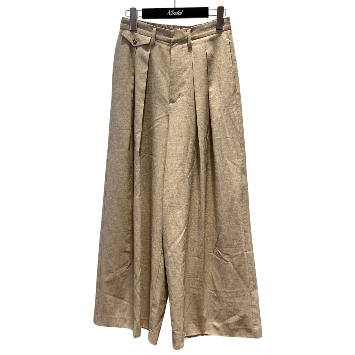 25SS リネンライク2タックワイドパンツ75216350