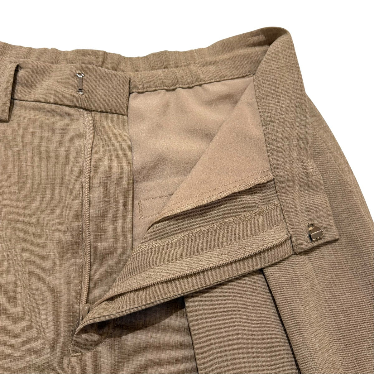 25SS リネンライク2タックワイドパンツ75216350